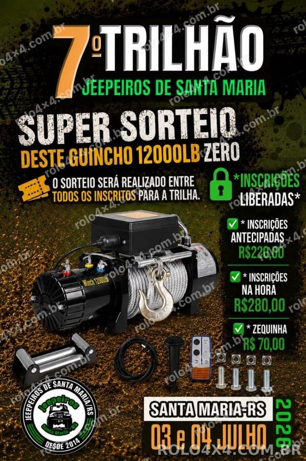 7º TRILHAO JEEPEIROS SM 3 E 4 JULHO 2026