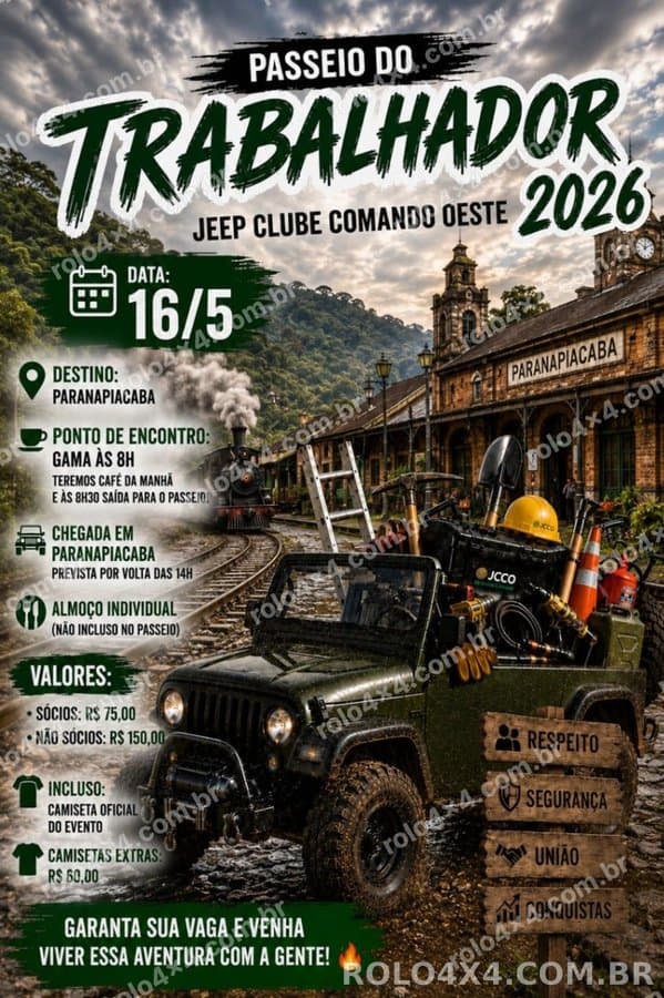 Passeio Trabalhador 2026  