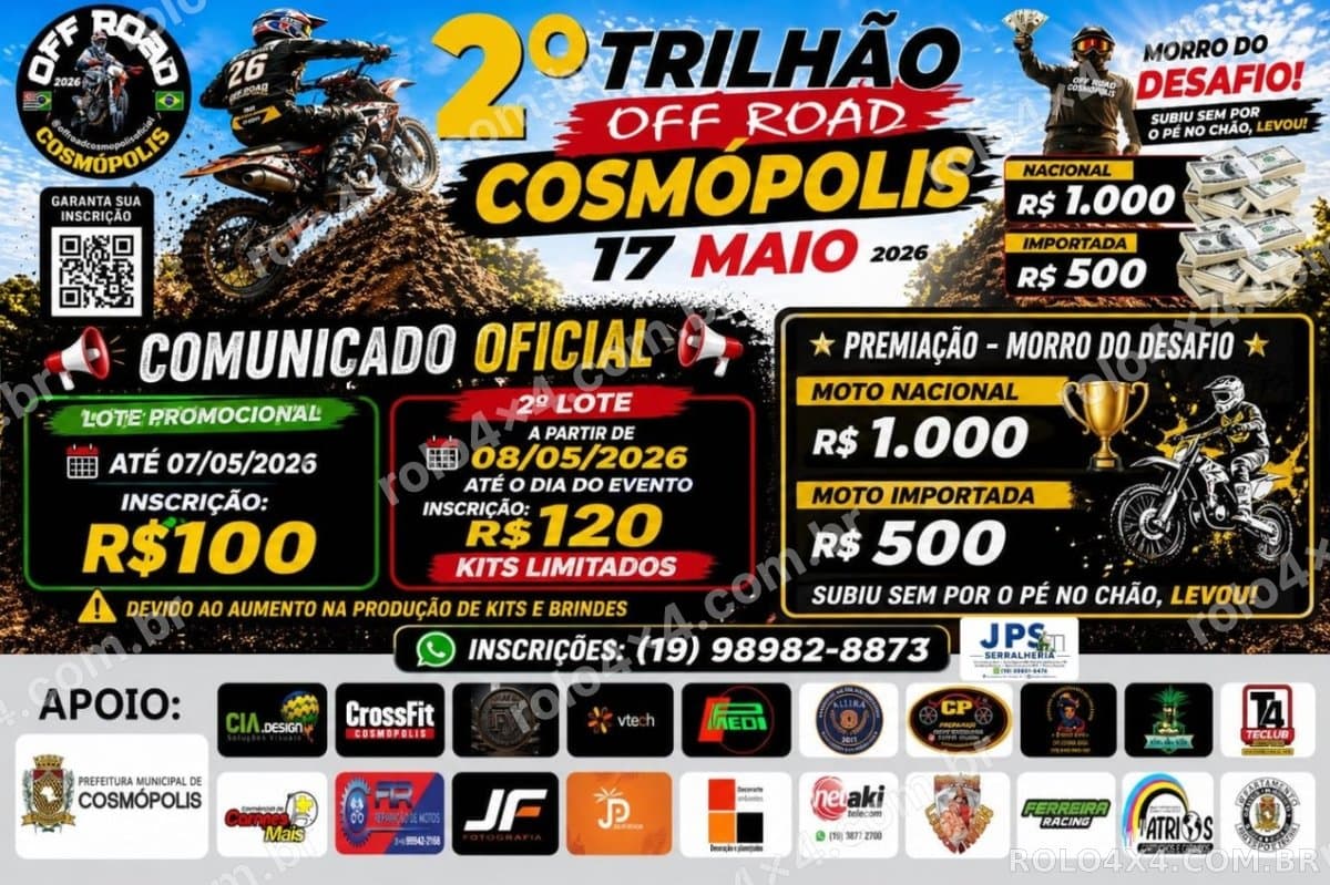 2º TRILHÃO OFF ROAD DE COSMÓPOLIS