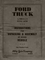 Manual do Ford Truck Model JPW